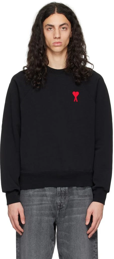 商品AMI|Black Ami de Cœur Sweatshirt,价格¥2896,第1张图片