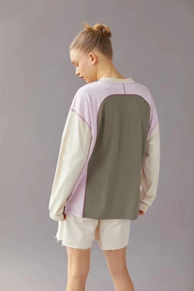 商品BDG|BDG Colby Seamed Long Sleeve Tee,价格¥153,第4张图片详细描述