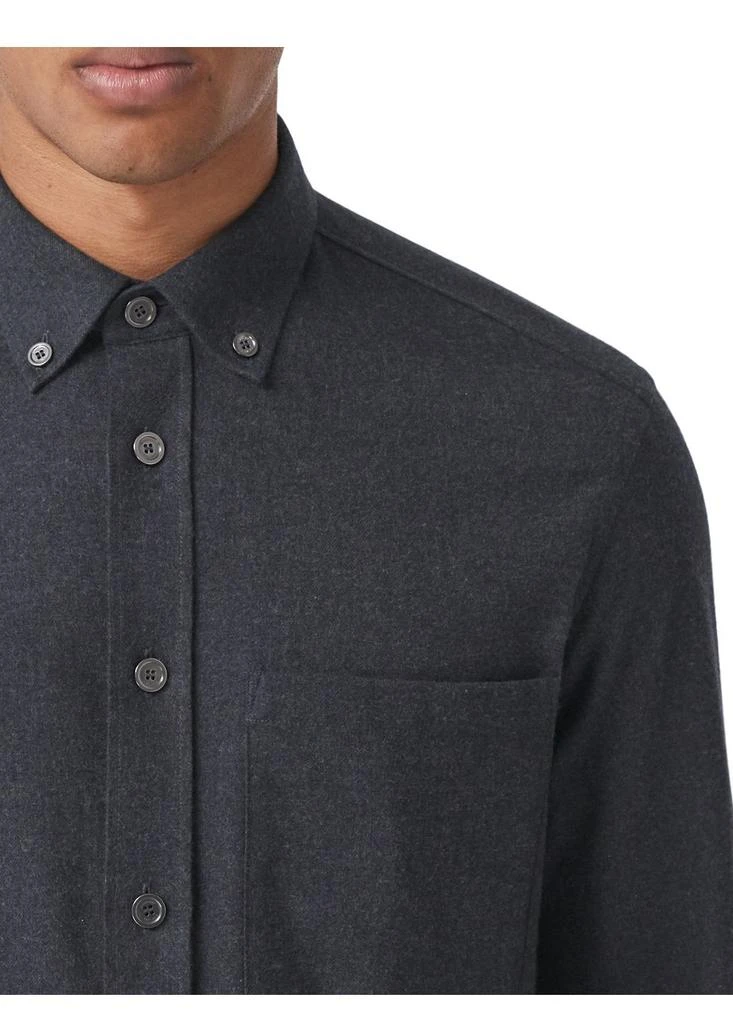 商品Burberry|Button-down collar cotton flannel shirt,价格¥4257,第2张图片详细描述