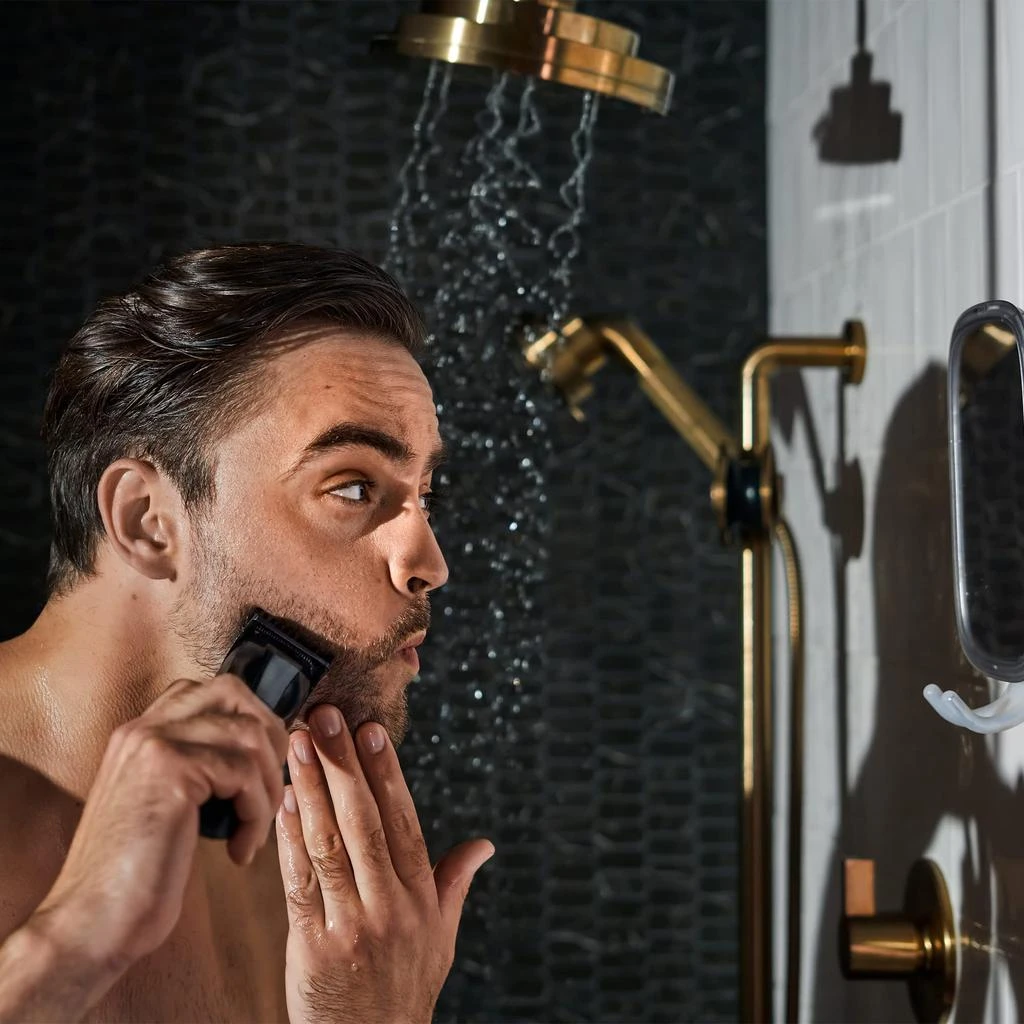 MANSCAPED® The Beard Hedger® Premium Men's Beard Trimmer, 20 Length Adjustable Blade Wheel, Stainless Steel T-Blade for Precision Facial Hair Trimming, Cordless Waterproof Wet/Dry Clipper 商品