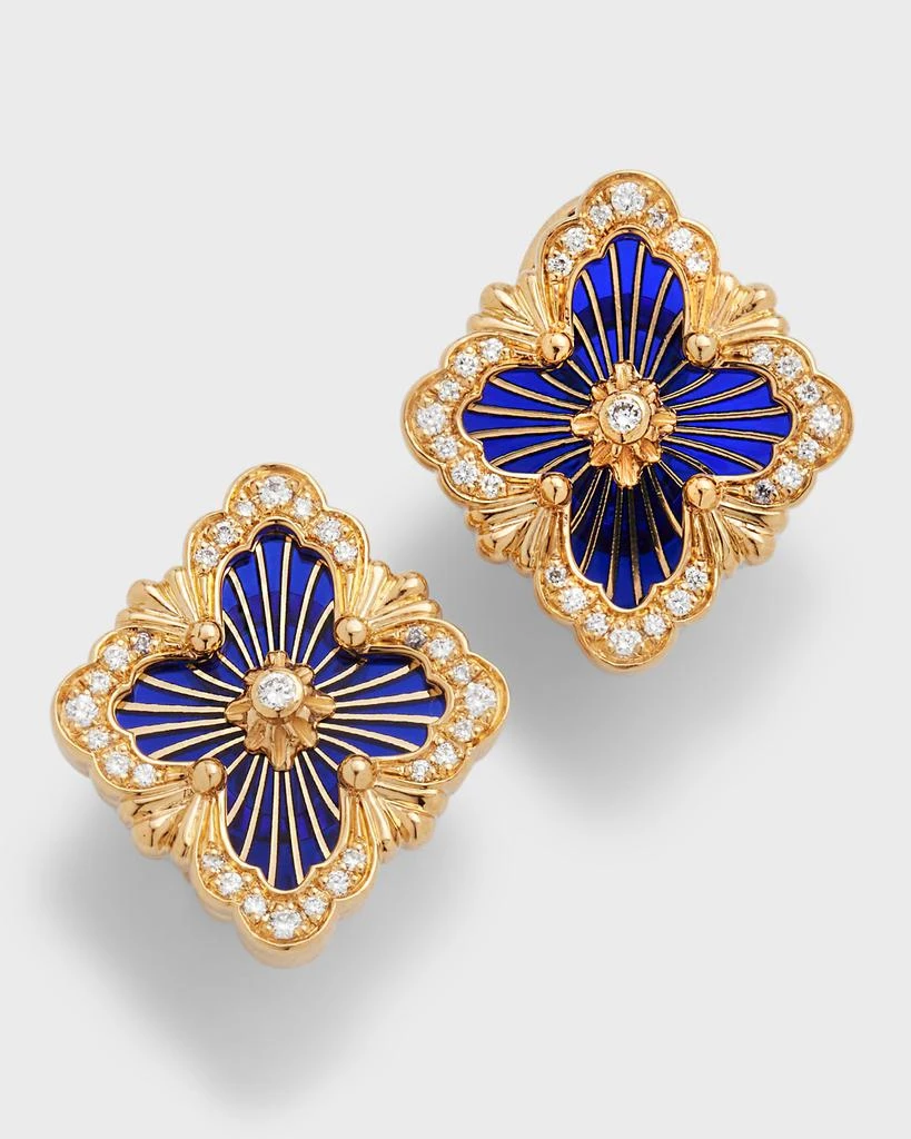 商品Buccellati|18K Yellow Gold Opera Tulle Medium Blue Diamond Earrings,价格¥54929,第1张图片