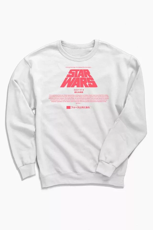 商品Urban Outfitters|Star Wars Kanji Title Card Crew Neck Sweatshirt,价格¥459,第1张图片