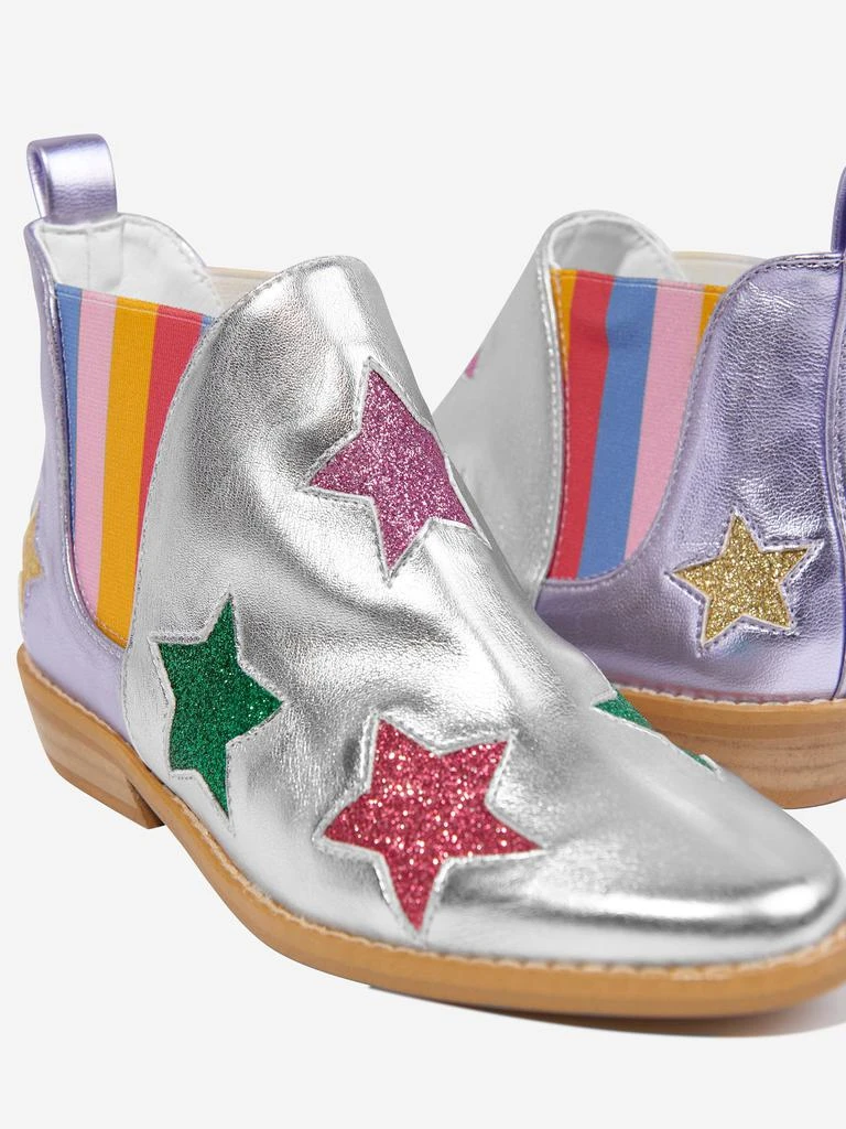 商品Stella McCartney|Stella McCartney Girls Star Ankle Boots in Silver,价格¥840,第4张图片详细描述