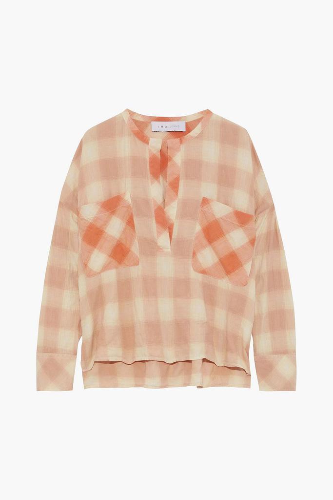 商品IRO|Melda paneled checked cotton-blend flannel top,价格¥875,第1张图片