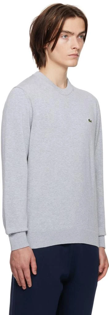 商品Lacoste|Gray Embroidered Patch Sweater,价格¥457,第2张图片详细描述