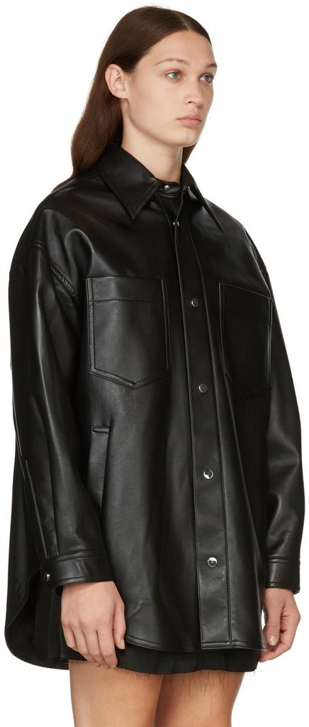 Black Martin Regenerated Leather Jacket商品第2张图片规格展示