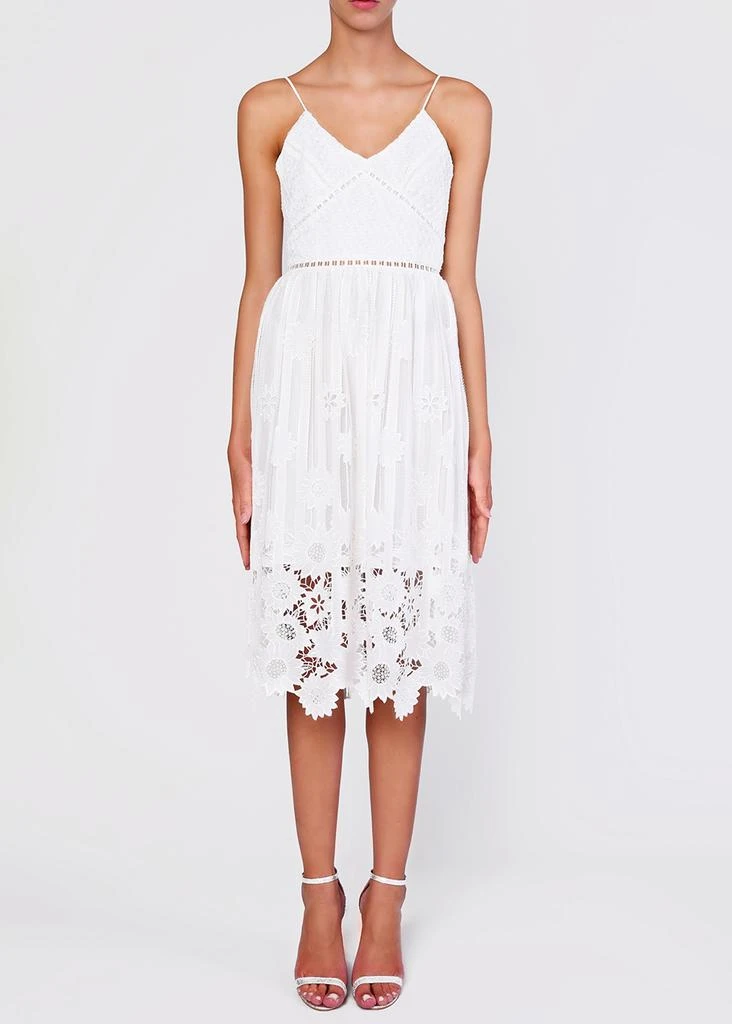 商品True Decadence|White ladder cut work strappy midi sundress,价格¥1150,第4张图片详细描述