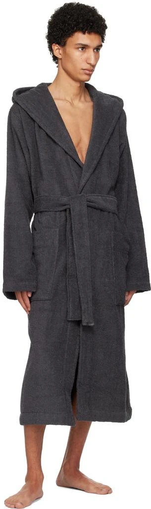 商品Tekla|Black Hooded Bathrobe,价格¥921,第4张图片详细描述