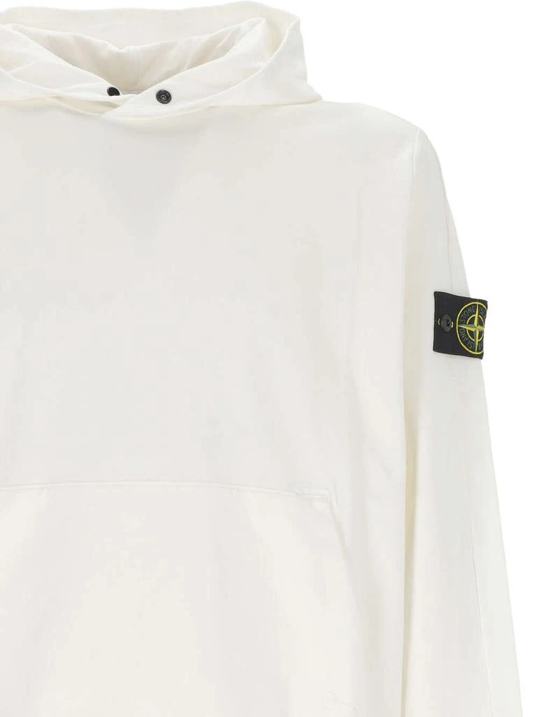 商品Stone Island|Stone Island Logo-Patch Long-Sleeved Hoodie,价格¥2448,第3张图片详细描述