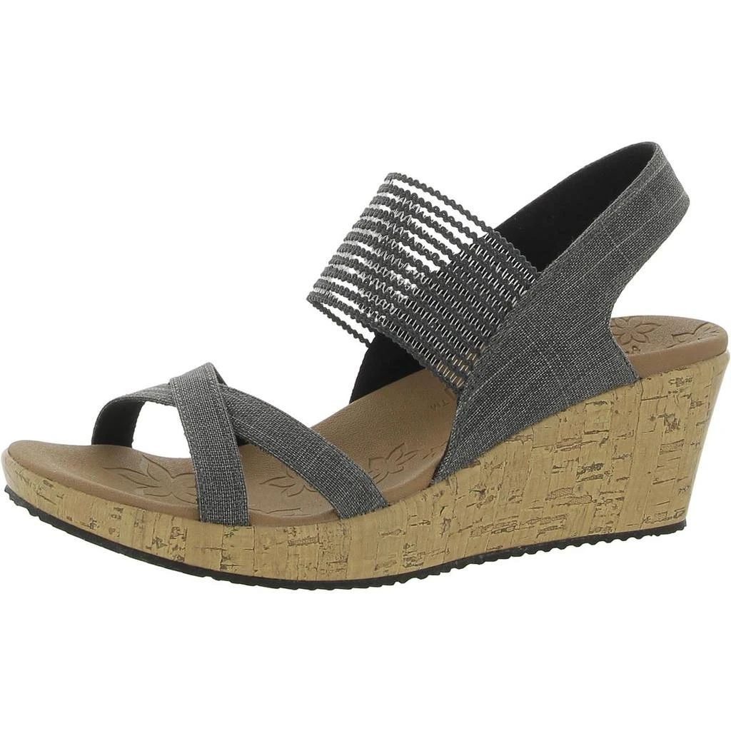 商品SKECHERS|Skechers Womens Beverlee High Tea Mesh Slingback Wedge Sandals,价格¥234,第1张图片