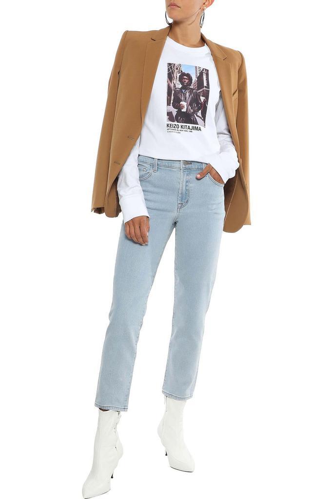 商品J Brand|Ruby cropped faded high-rise slim-leg jeans,价格¥718,第6张图片详细描述
