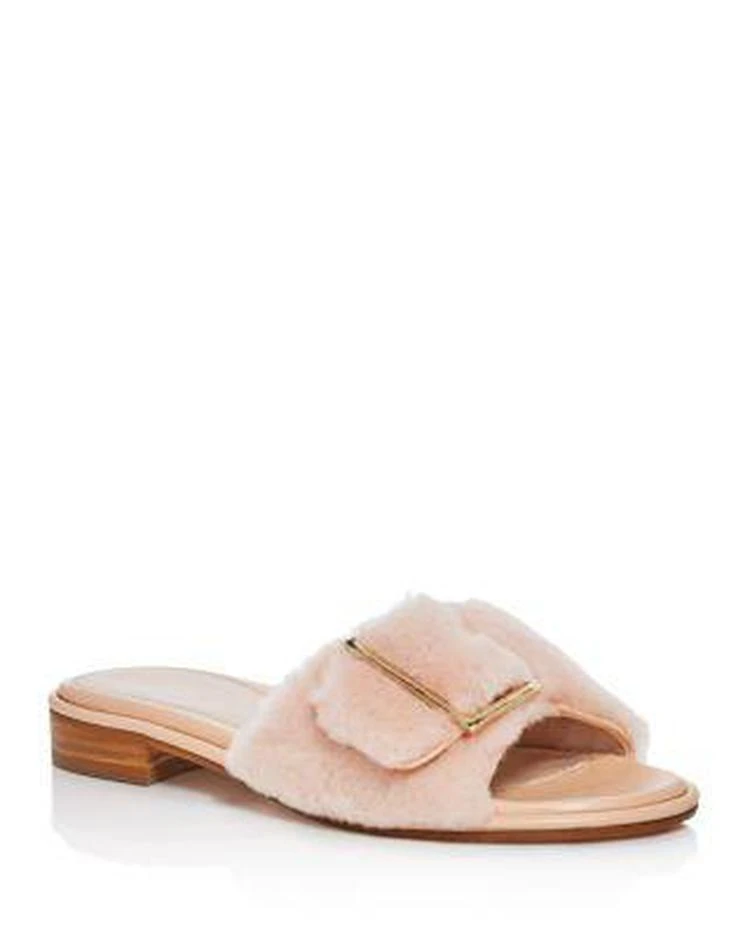 商品Stuart Weitzman|Women's Fuzzy Wuzzy Shearling Slide Sandals,价格¥1787,第1张图片