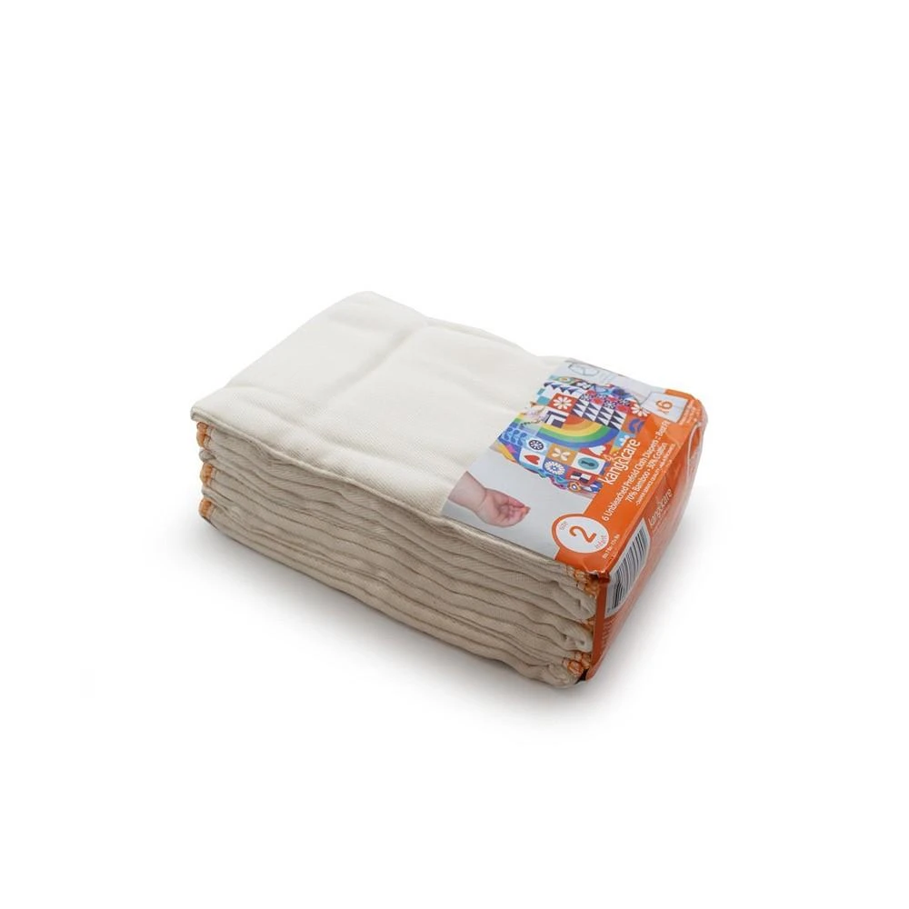 商品Kanga Care|rayon from Bamboo Prefold Cloth Diapers (6pk) - Size 2 : Infant Beige,价格¥164,第1张图片