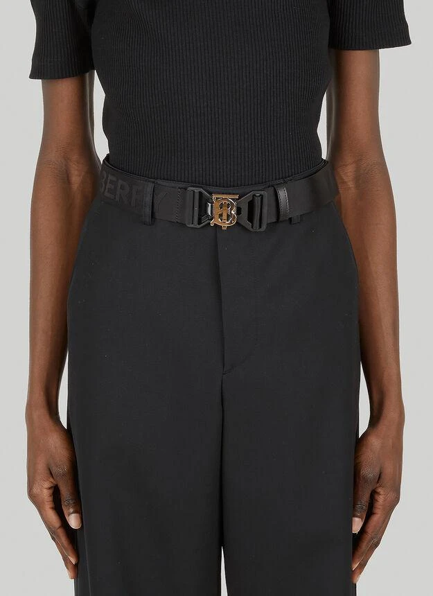 商品Burberry|Logo Jacquard Technical Belt in Black,价格¥3743,第2张图片详细描述