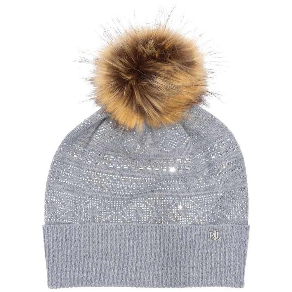 商品Ralph Lauren|Women's Sparkle Fairisle Beanie with Pom Pom,价格¥286,第1张图片