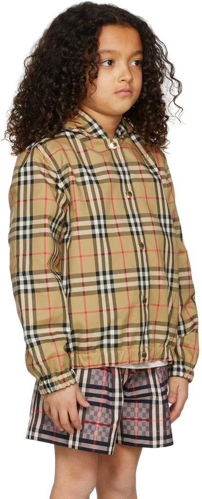 商品Burberry|多色 Jacquard Check 儿童双面连帽夹克,价格¥2270,第5张图片详细描述