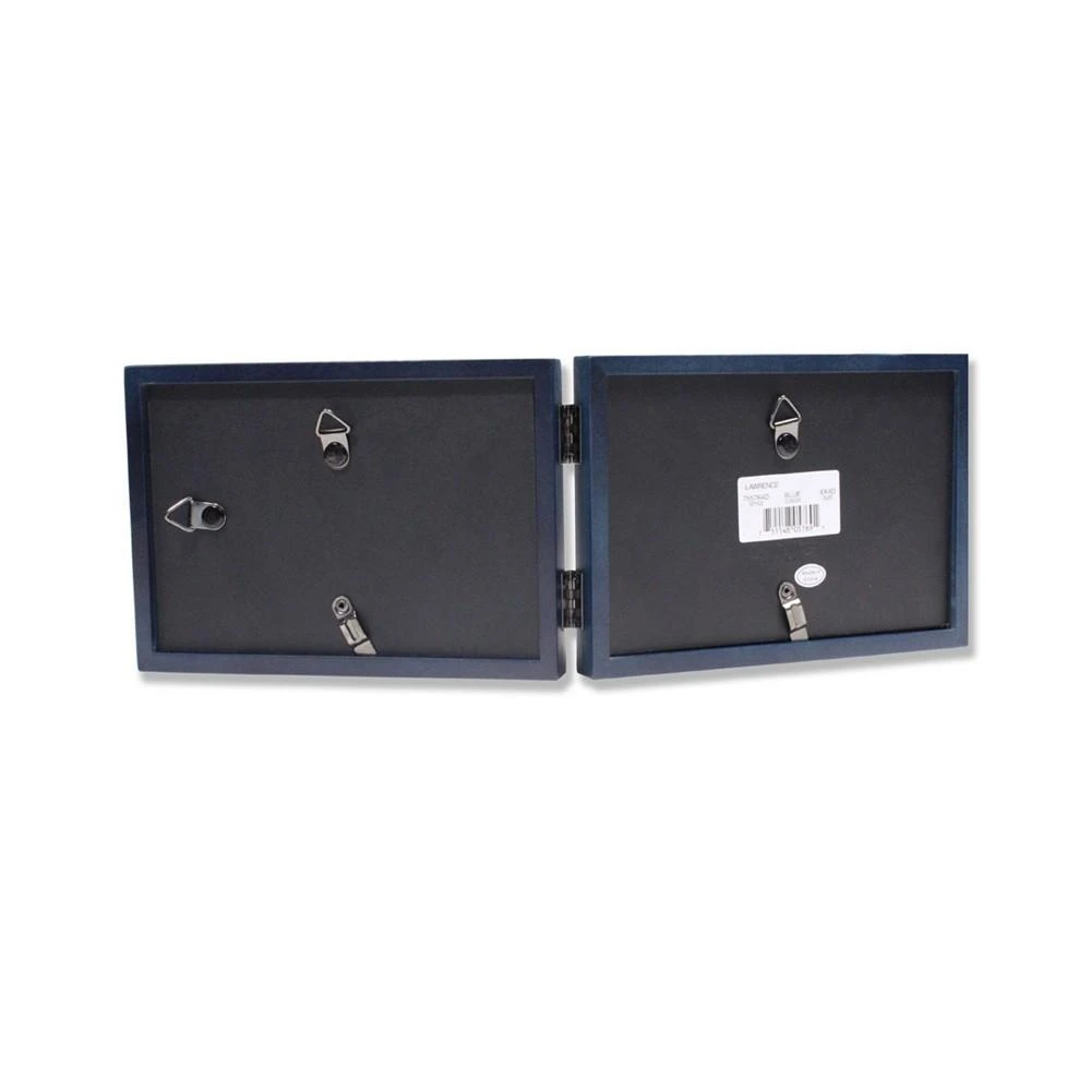 商品Lawrence Frames|Hinged Double Blue Wood Picture Frame - Gallery Collection - 4" x 6",价格¥371,第2张图片详细描述