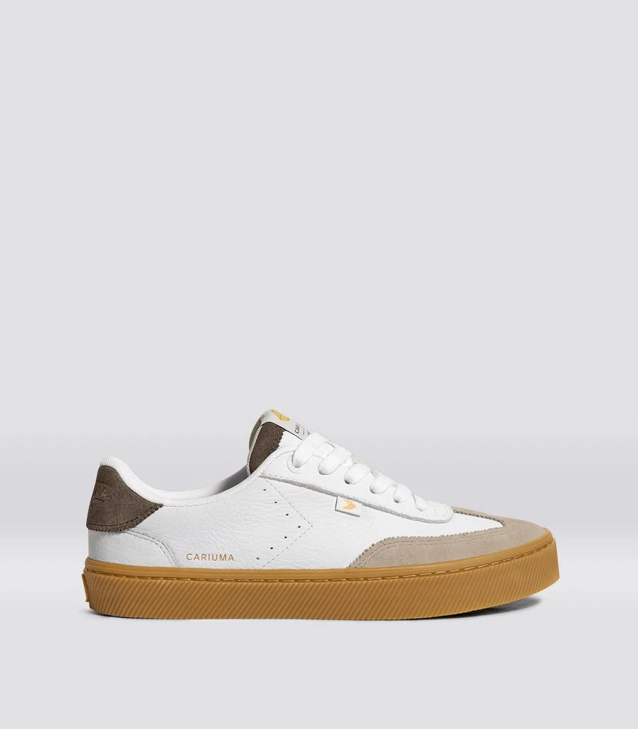 商品Cariuma|TOCA Gum White Premium Leather Plaza Taupe Suede Dark Khaki Sneaker Men,价格¥1157,第1张图片