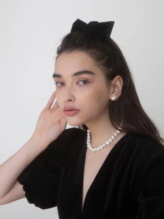 商品FANTASTIC PLANET|Cloud heart pearl earrings - small,价格¥318,第3张图片详细描述