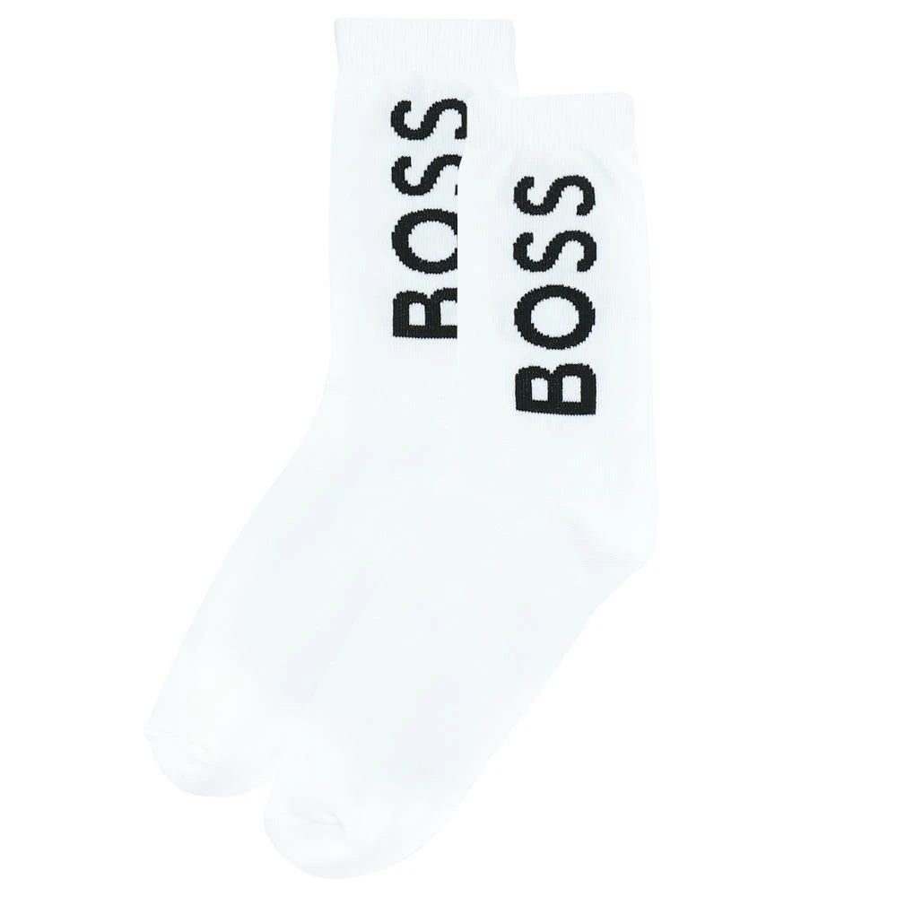商品Hugo Boss|White & Black 2PK Logo Socks,价格¥121,第5张图片详细描述