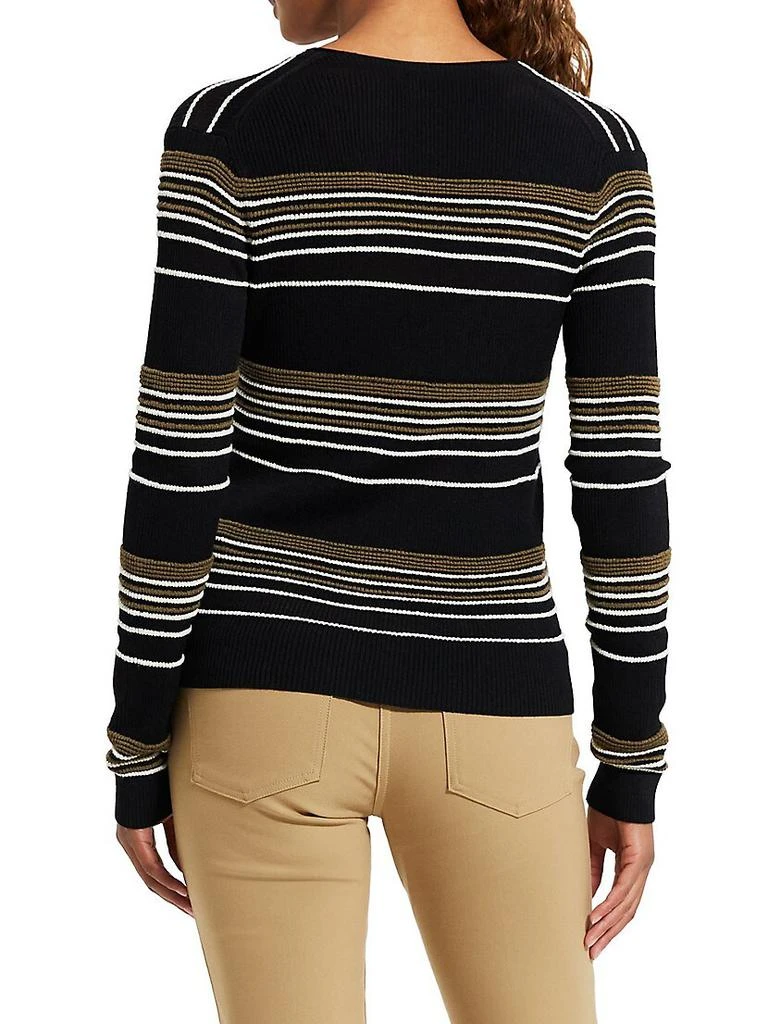 商品Theory|Otto Striped Ribbed Cardigan,价格¥2566,第4张图片详细描述