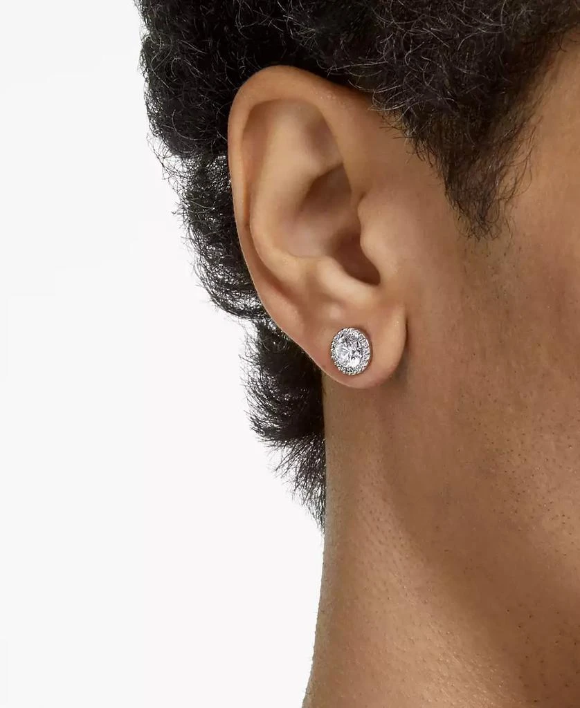 商品Swarovski|Silver-Tone Constella Pavé Button Earrings,价格¥883,第5张图片详细描述