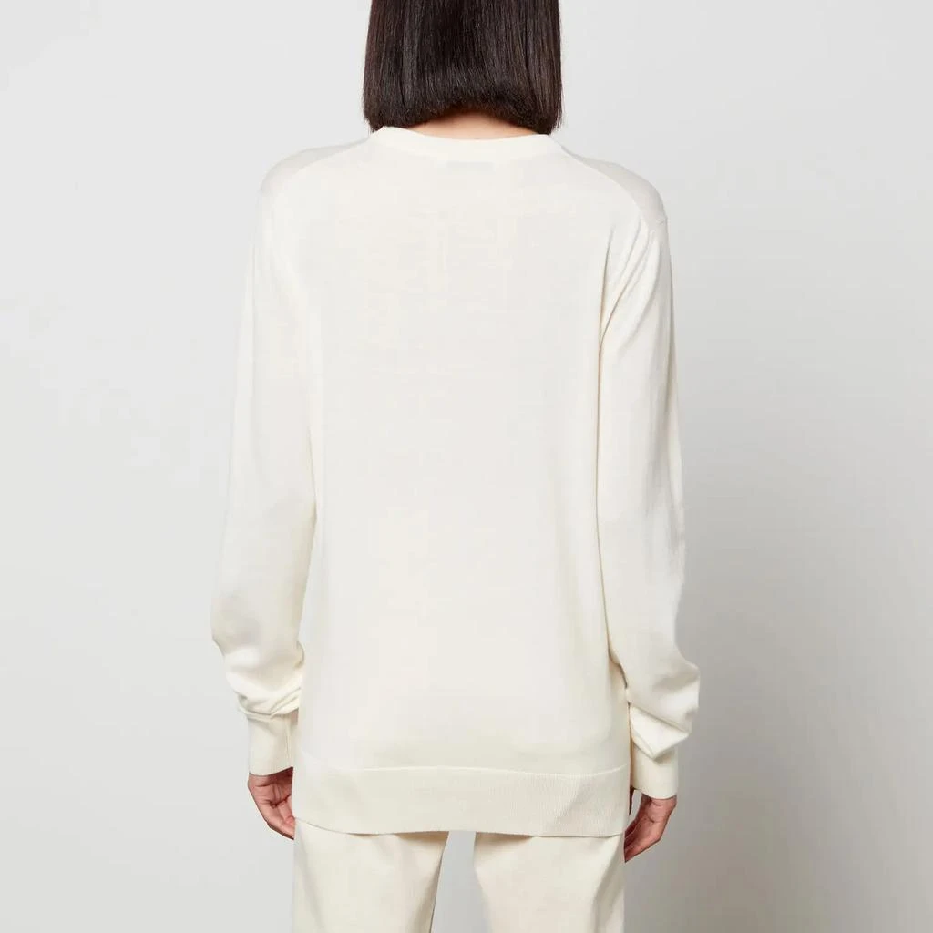 商品Maison Kitsune|Maison Kitsuné Women's Pique Fox Head R-Neck Pullover - Ecru,价格¥931,第2张图片详细描述