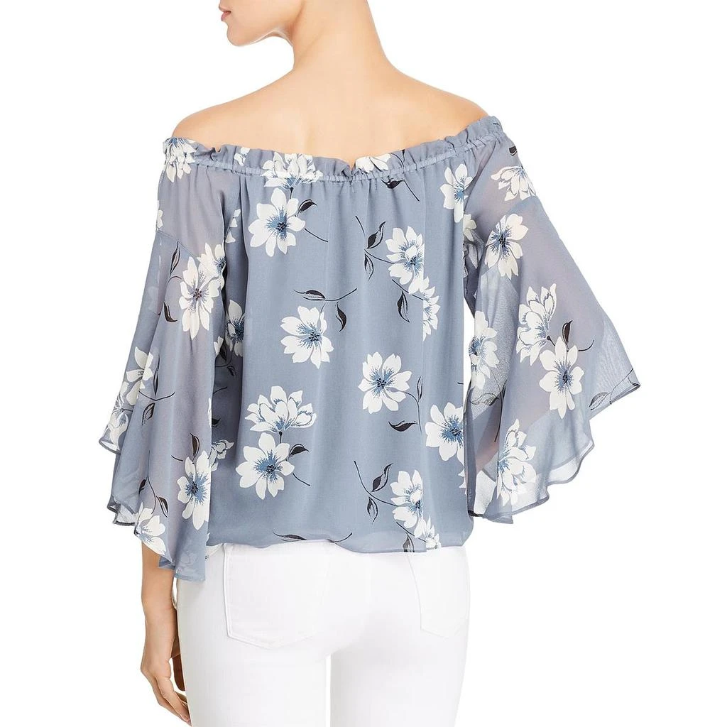 商品Red Haute|Womens Chiffon Floral Peasant Top,价格¥230,第2张图片详细描述