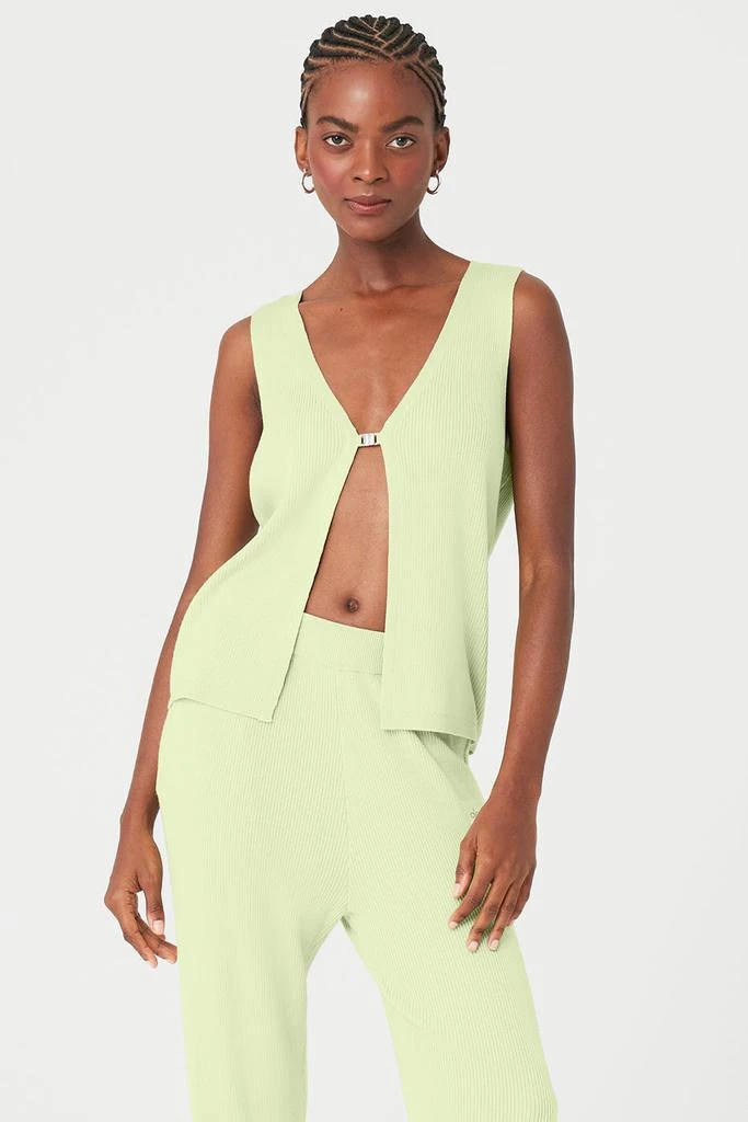 商品Alo|Knit Salana Tank - Iced Green Tea,价格¥676,第1张图片