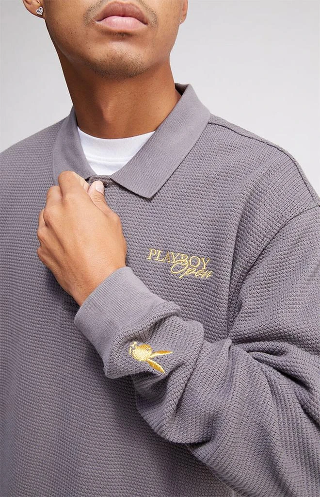 商品Playboy|By PacSun Open Long Sleeve Polo Shirt,价格¥312,第2张图片详细描述