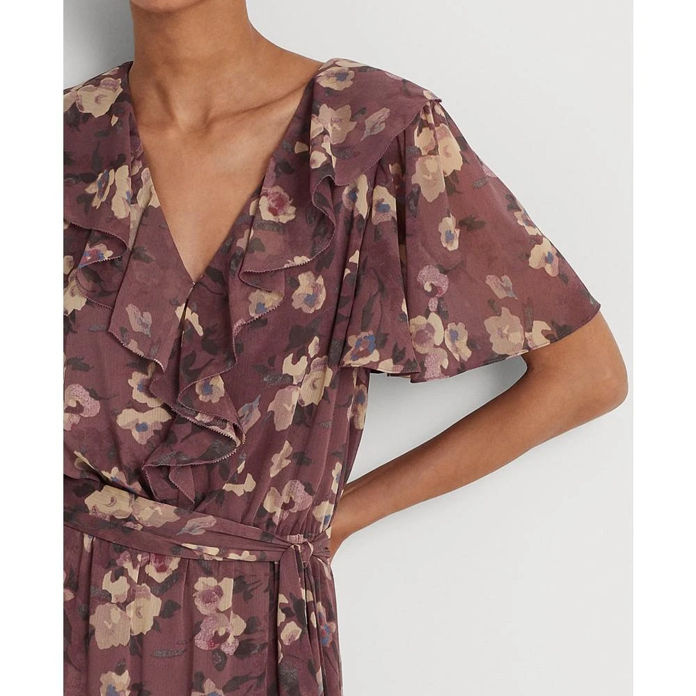 商品Ralph Lauren|Floral Crinkle Georgette Belted Dress,价格¥875,第3张图片详细描述