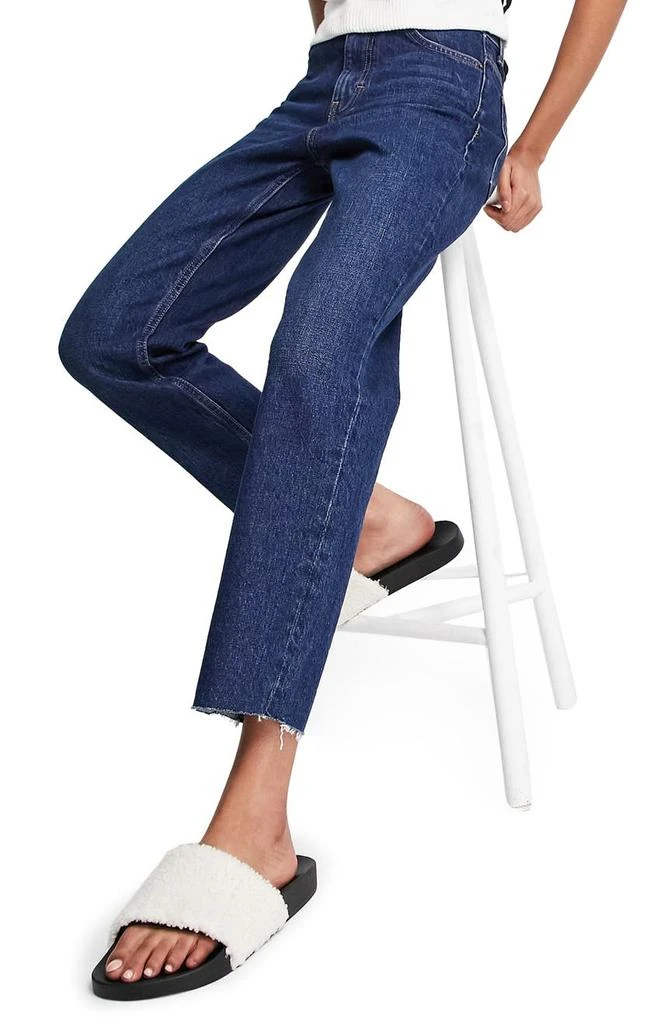 商品Topshop|Raw Hem Straight Leg Jeans,价格¥231,第3张图片详细描述