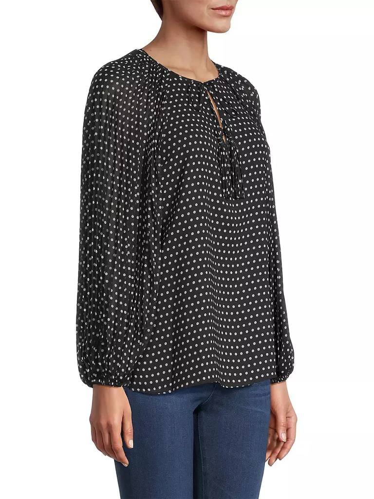 商品UNGARO|Marina Dot Chiffon Blouse,价格¥1670,第4张图片详细描述