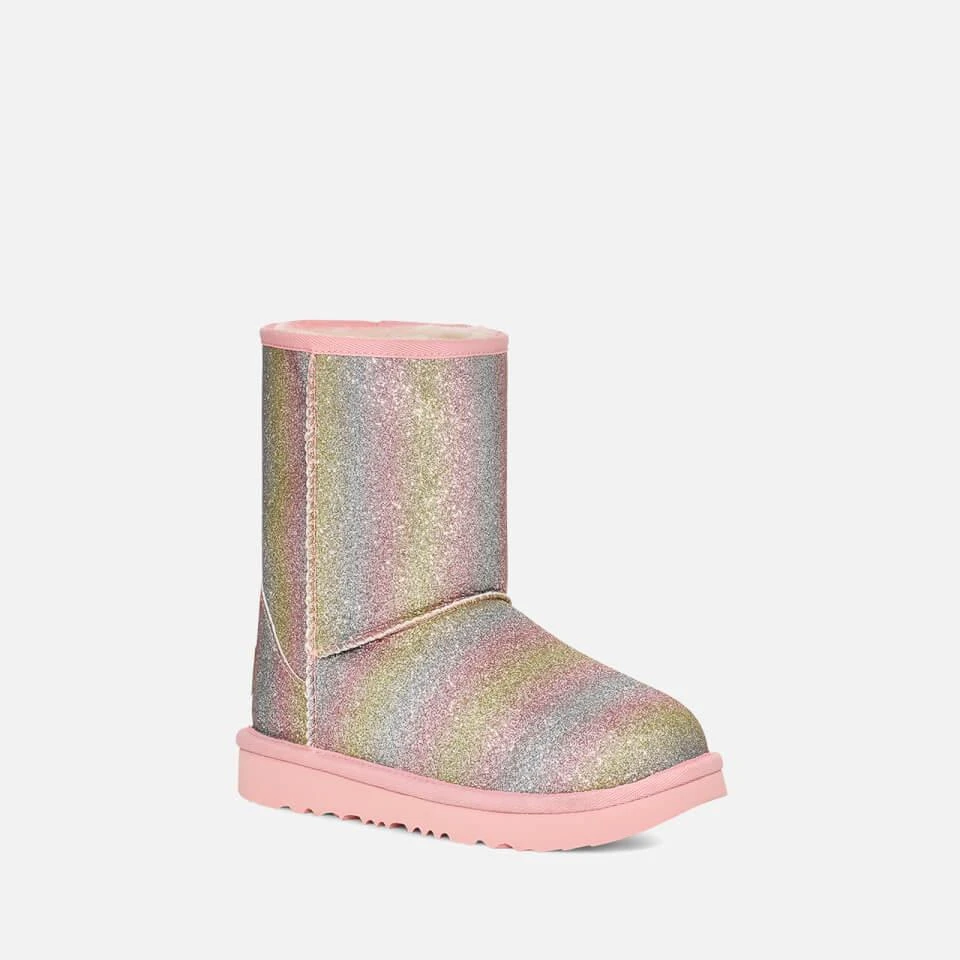 商品UGG|UGG KIDS’ CLASSIC II GLITTERED FAUX SUEDE AND FAUX SHEARLING BOOTS,价格¥633,第2张图片详细描述