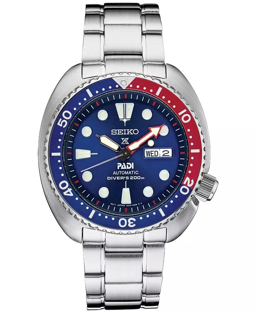 商品Seiko|Men's Automatic Prospex Diver Stainless Steel Bracelet Watch 45mm,价格¥4180,第1张图片