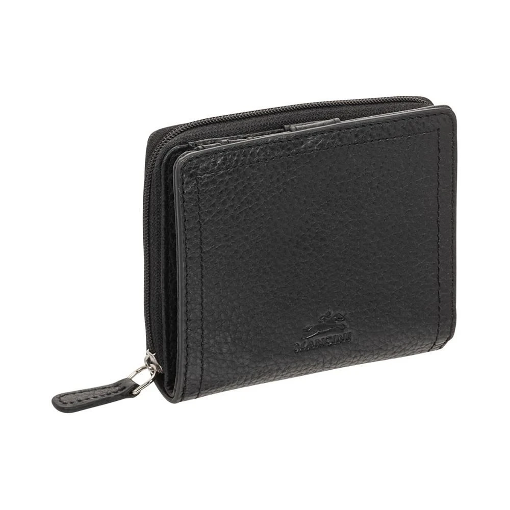 商品Mancini Leather Goods|Women's Pebbled Collection RFID Secure Mini Clutch Wallet,价格¥404,第2张图片详细描述