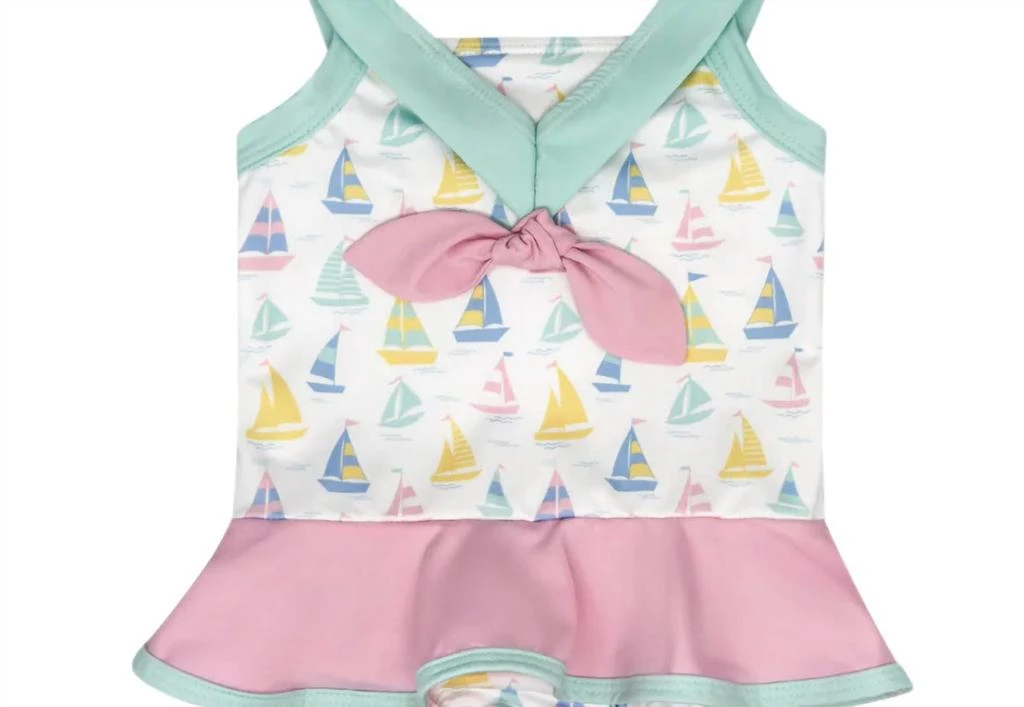 商品Lullaby Set|Girl's Nora Swimsuit In Seahaven Sailboat,价格¥477,第2张图片详细描述