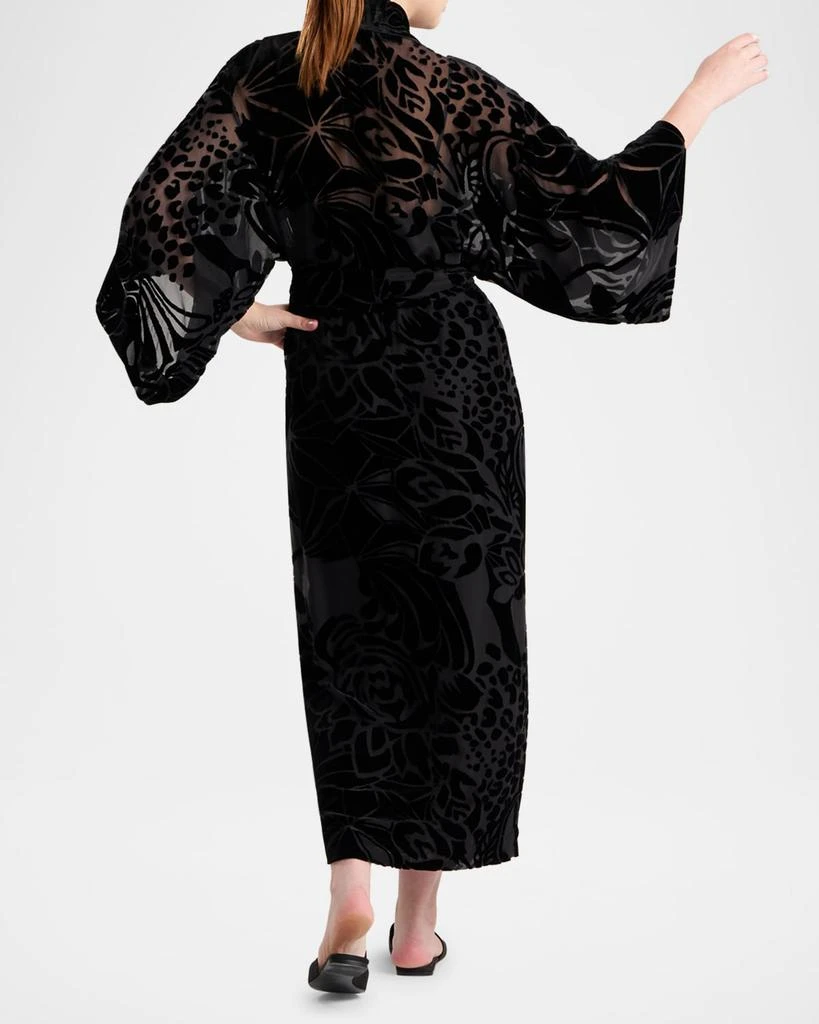 商品Natori|Vouveau Floral Velvet Burnout Robe,价格¥9182,第3张图片详细描述