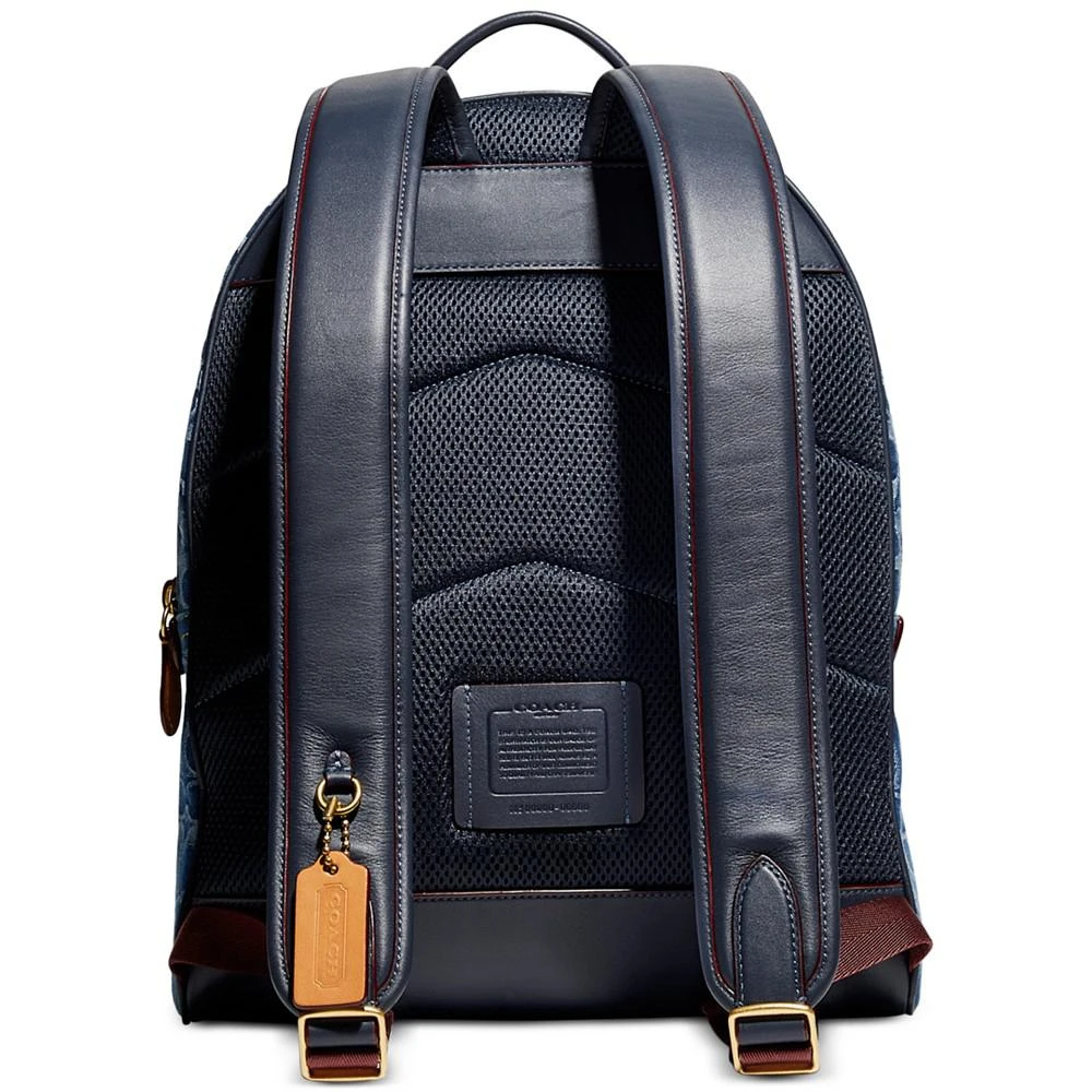 商品Coach|Men's Charter Signature Denim Backpack,价格¥2602,第2张图片详细描述
