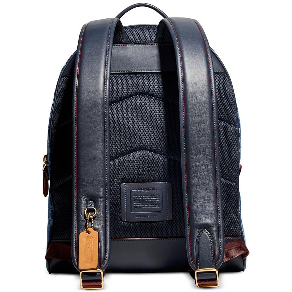 商品Coach|Men's Charter Signature Denim Backpack,价格¥2581,第4张图片详细描述