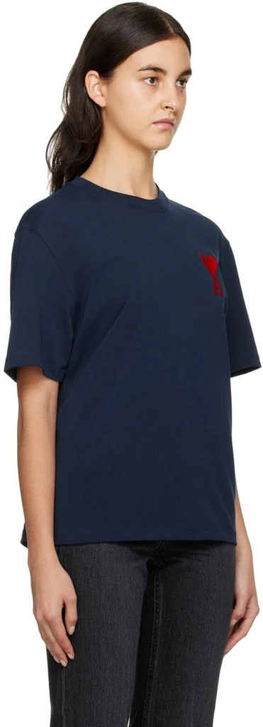 商品AMI|SSENSE Exclusive Navy Ami De Cœur T-Shirt,价格¥1185,第2张图片详细描述