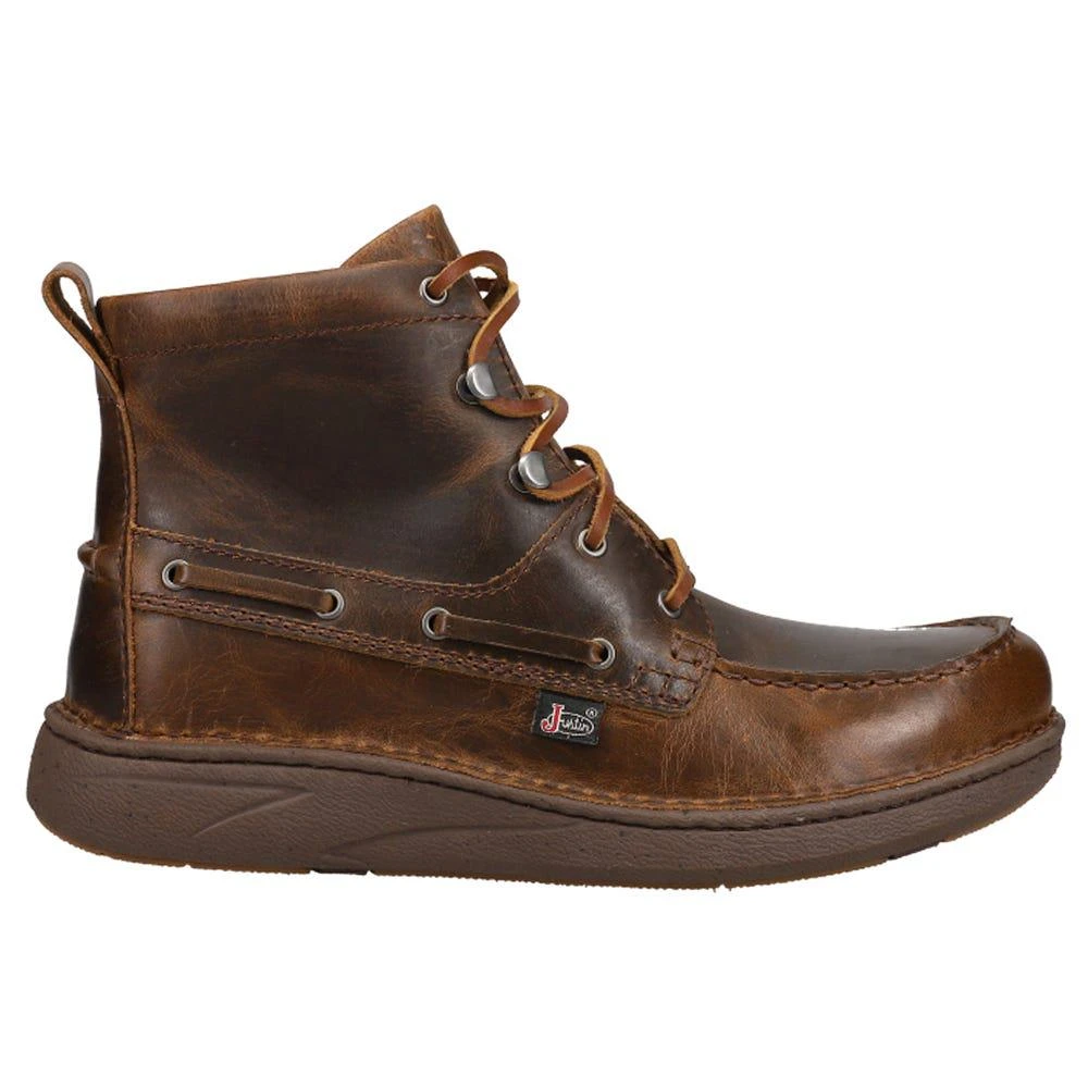 商品Justin Boots|Hazer Moc Toe Lace Up Boots,价格¥1136,第1张图片