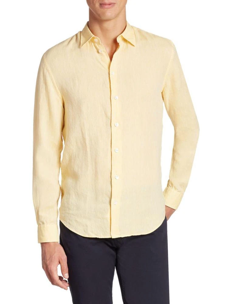 商品Armani|Solid Linen Shirt,价格¥835,第1张图片