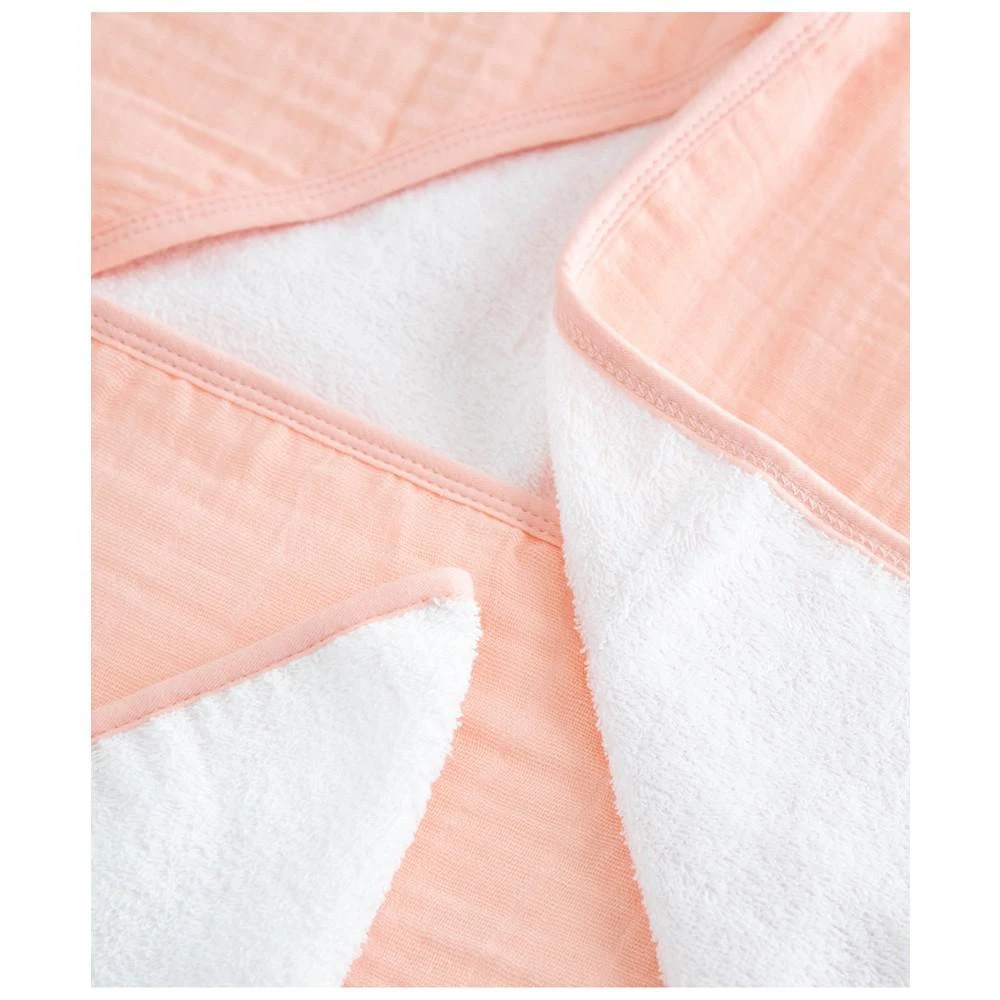 商品Little Unicorn|Baby Girls Muslin and Terry Hooded Towel and Washcloth, 2 Piece Set,价格¥187,第2张图片详细描述