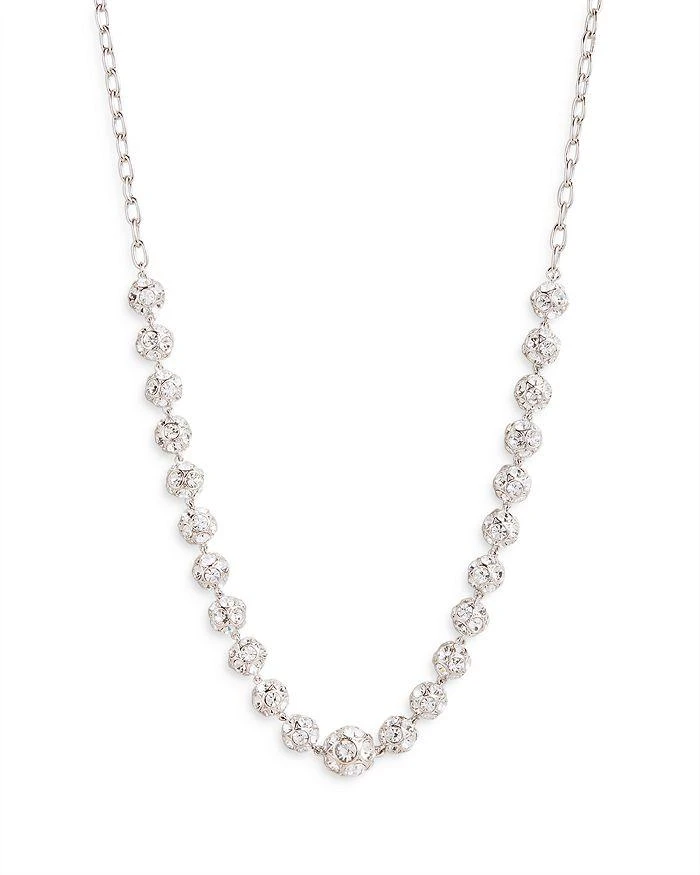 商品Ted Baker London|Raegany Razzle Dazzle Pavé Ball Collar Necklace in Silver Tone, 18",价格¥1018,第1张图片