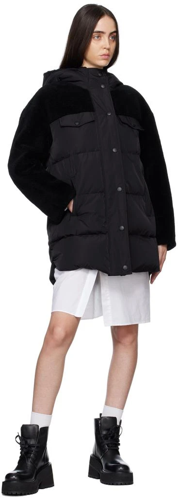 商品Yves Salomon|Black Hooded Down Jacket,价格¥2653,第4张图片详细描述