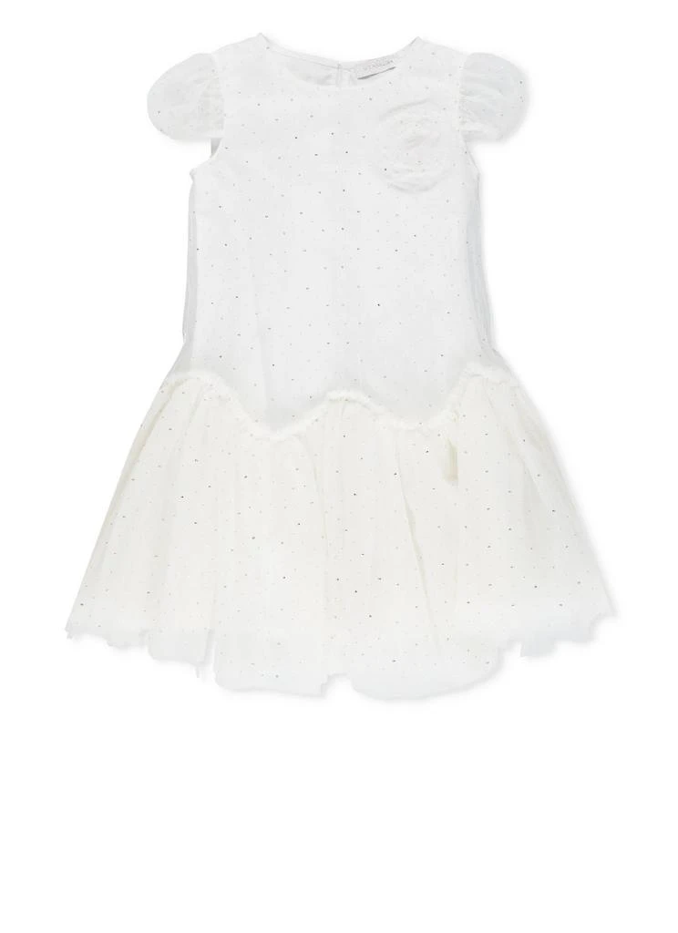 商品MONNALISA|Monnalisa Floral Detailed Embellished Tulle Dress,价格¥993,第1张图片