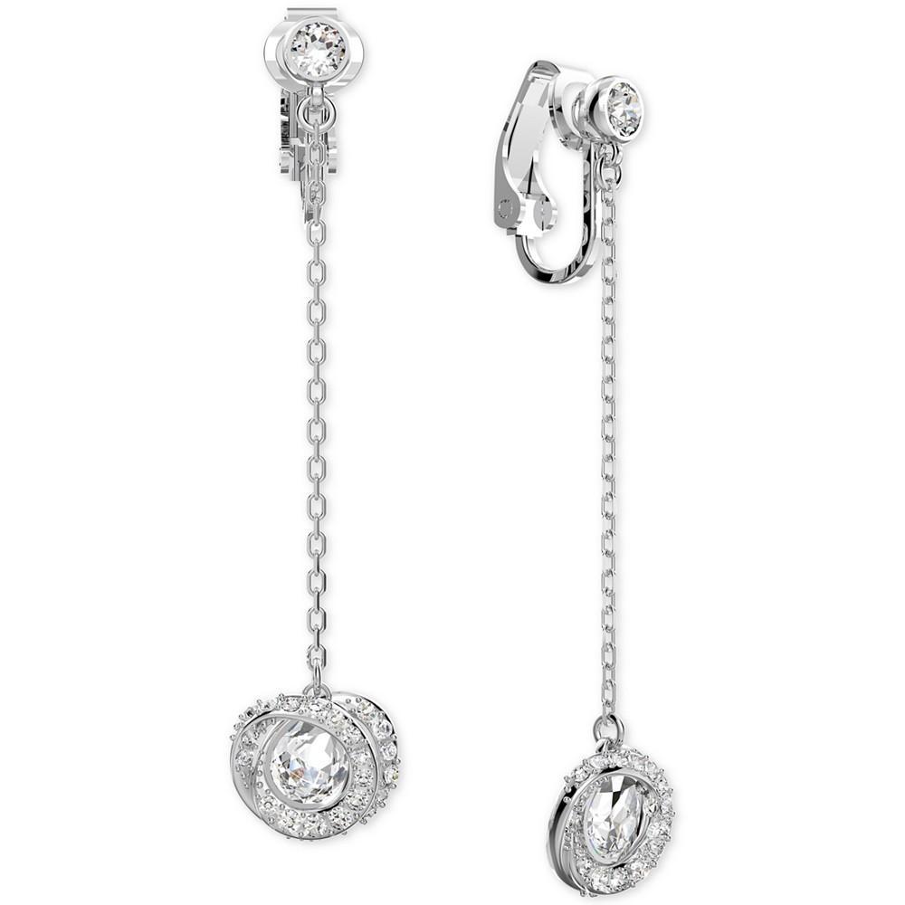 商品Swarovski|Silver-Tone Generation Linear Clip-On Earrings,价格¥749,第6张图片详细描述