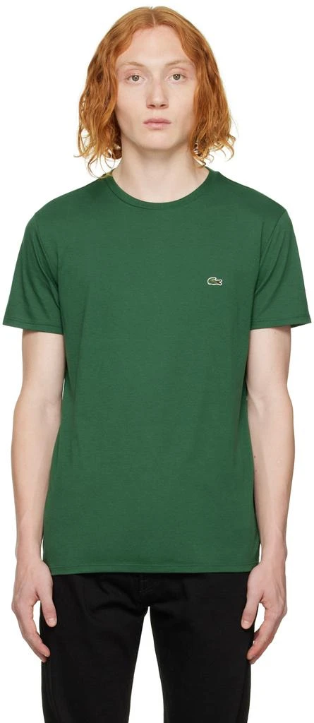 商品Lacoste|Green Pima Cotton T-Shirt,价格¥235,第1张图片