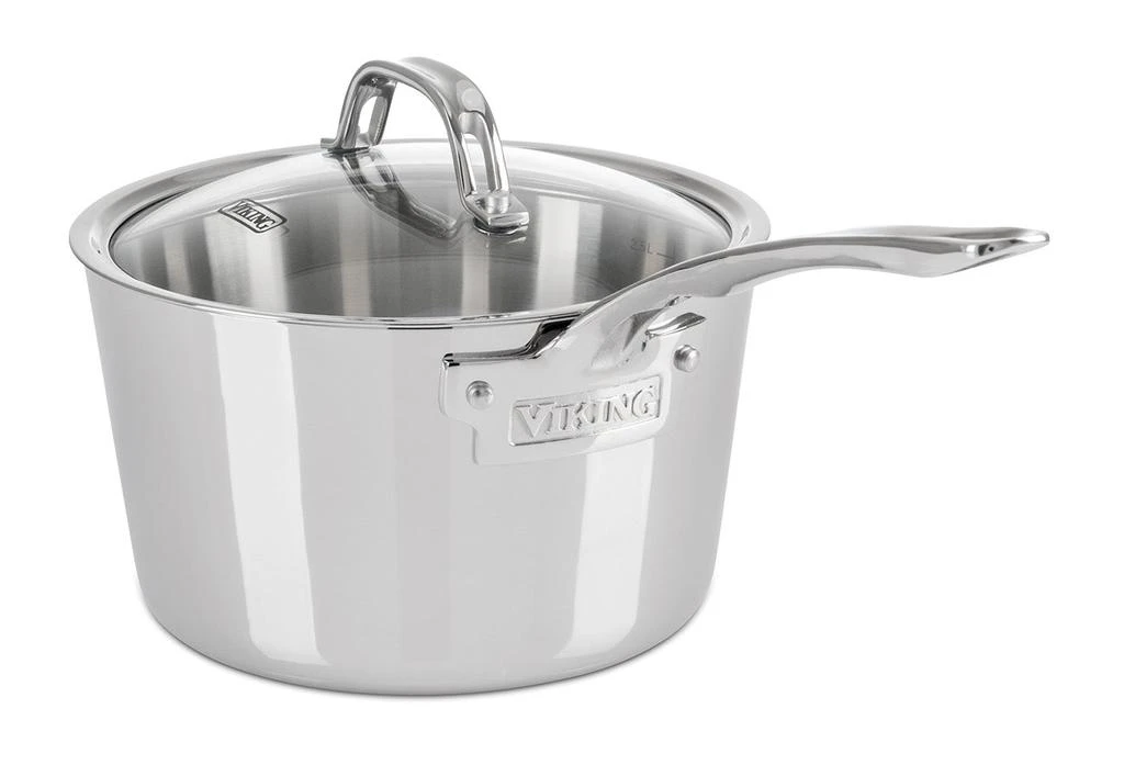 商品Viking|Viking Contemporary 3-Ply Stainless Steel 3.4 Qt. Saucepan with Lid,价格¥790,第1张图片